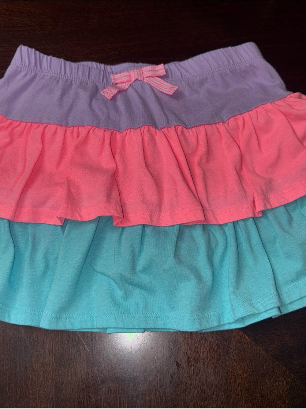 Tommy Bahama Girls Tiered Ruffle Skirt in Lavender, Pink & Aqua